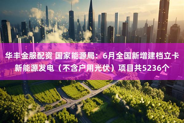 华丰金服配资 国家能源局：6月全国新增建档立卡新能源发电（不含户用光伏）项目共5236个