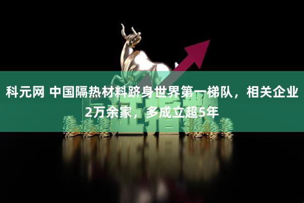 科元网 中国隔热材料跻身世界第一梯队，相关企业2万余家，多成立超5年